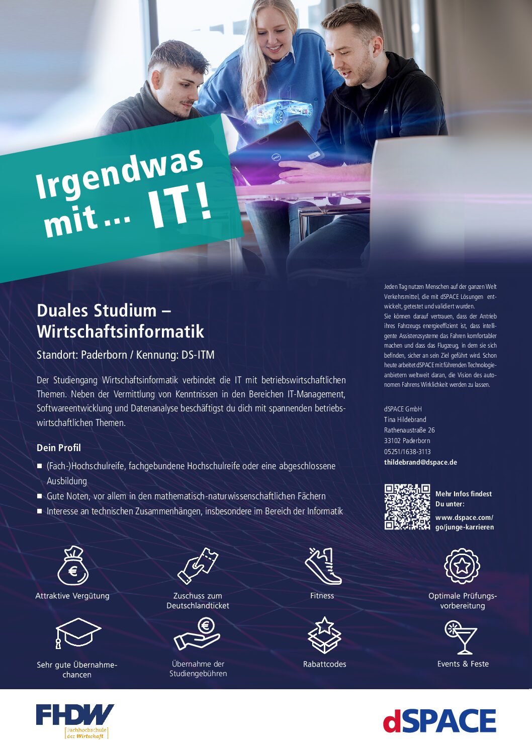 dSPACE GmbH: Duales Bachelor-Studium Wirtschaftsinformatik (B.Sc.)