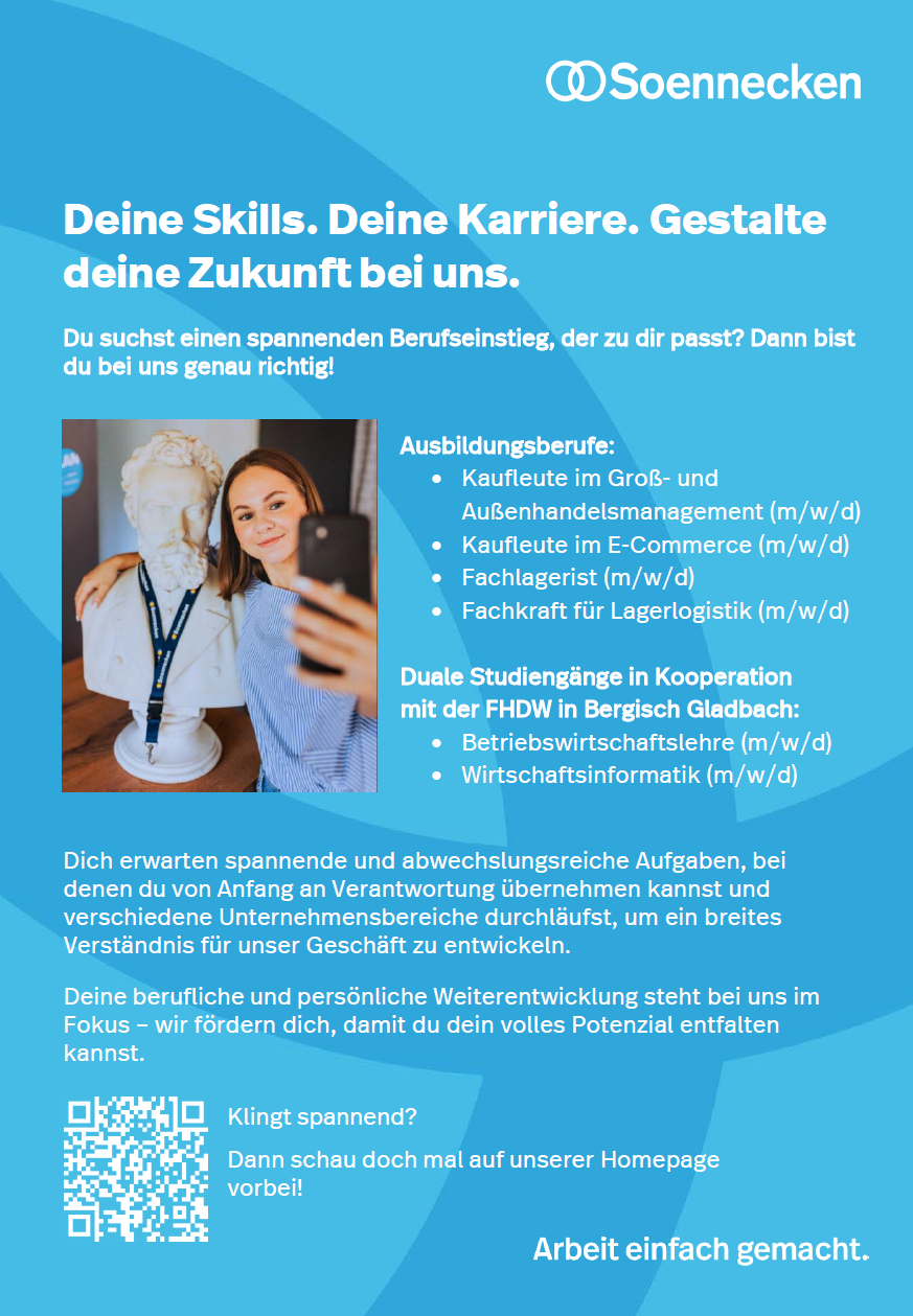 Soennecken eG: Duales Bachelor-Studium Betriebswirtschaft (B.A.) oder Wirtschaftsinformatik (B.Sc.)
