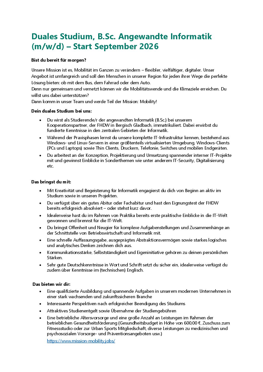 wupsi GmbH: Duales Bachelor-Studium Angewandte Informatik (B.Sc.)