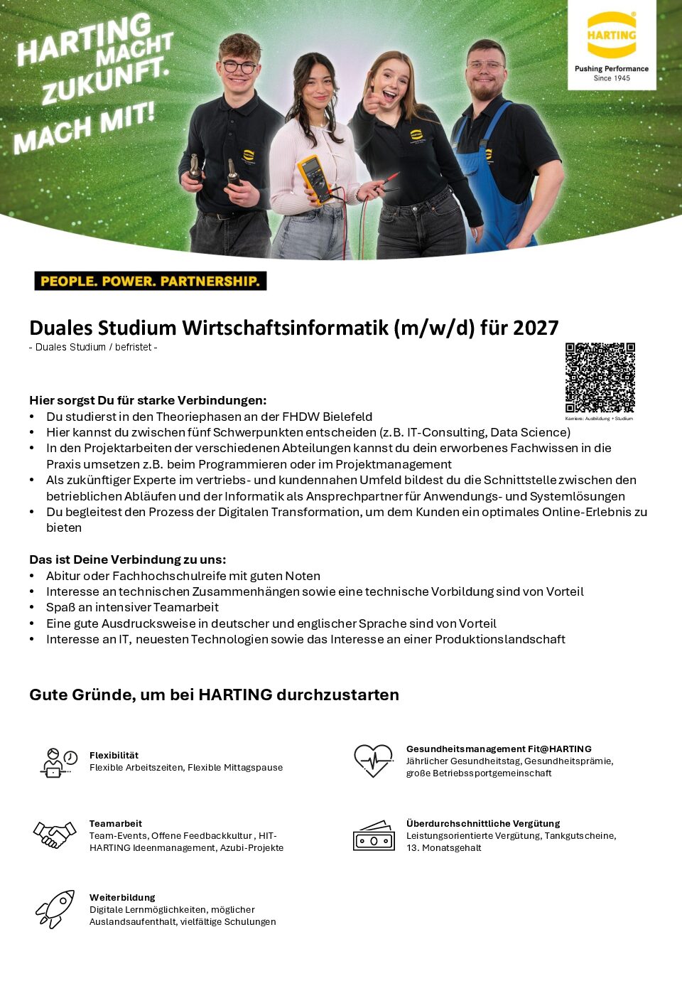HARTING Technologiegruppe: Duales Bachelor-Studium Wirtschaftsinformatik (B.Sc.)